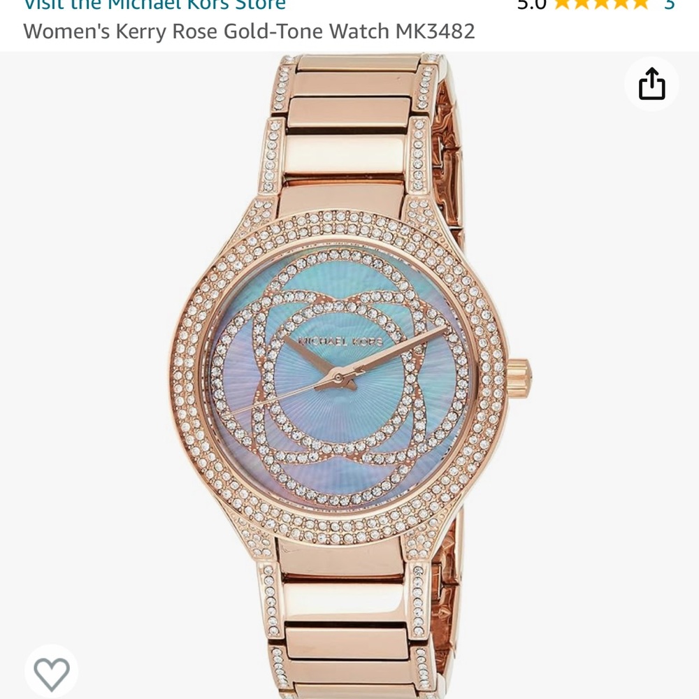 Michael Kors Kerry rose gold opal face watch -